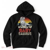 Babysaurus T Rex Dinosaur Baby Saurus Family Matching Hoodie thumb 0