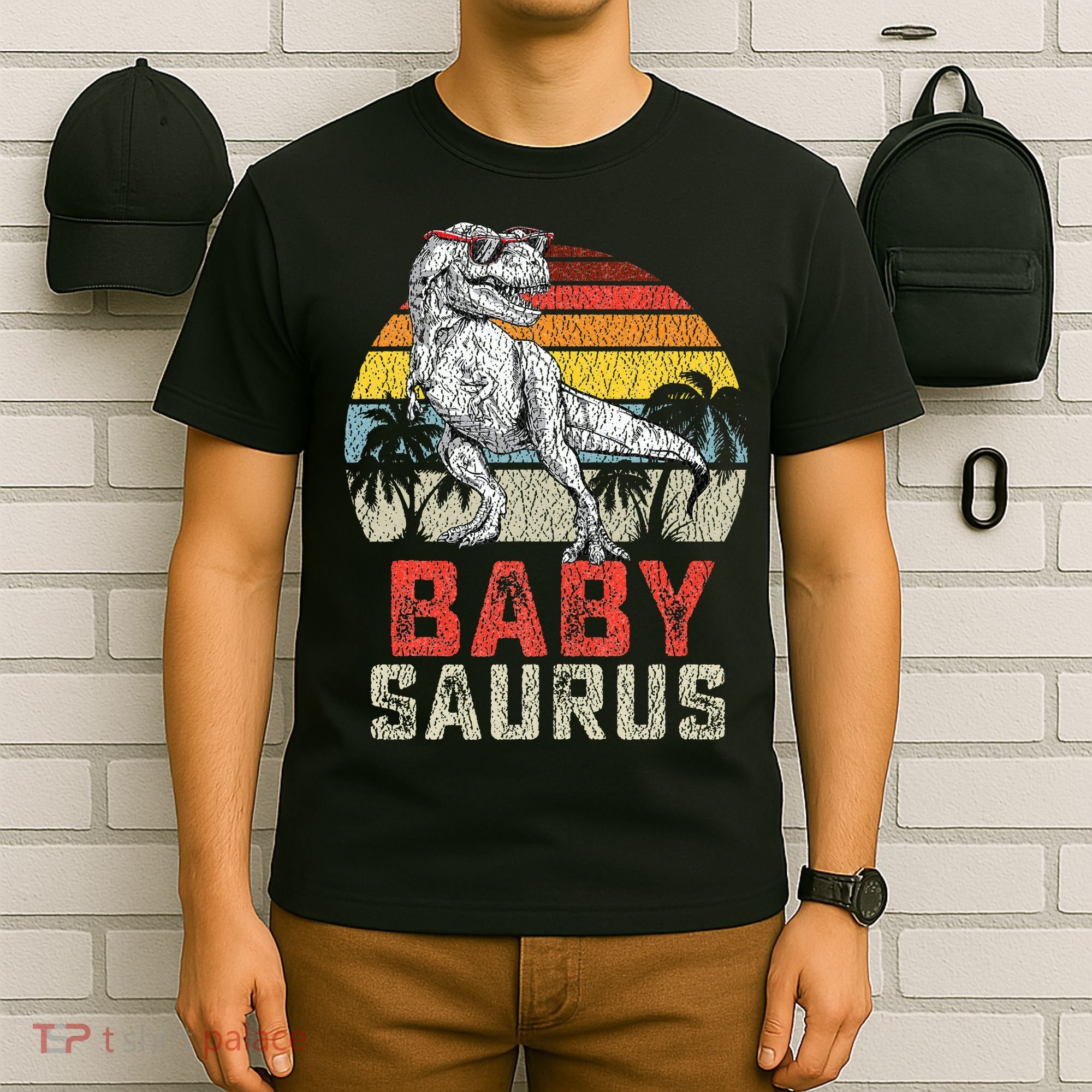 Babysaurus T Rex Dinosaur Baby Saurus Family Matching T-Shirt