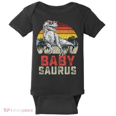 Babysaurus T Rex Dinosaur Baby Saurus Family Matching Baby Bodysuit