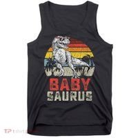 Babysaurus T Rex Dinosaur Baby Saurus Family Matching Tank Top thumb 0