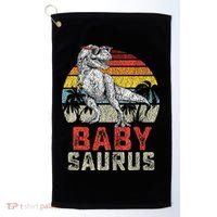Babysaurus T Rex Dinosaur Baby Saurus Family Matching Golf Towel thumb 0