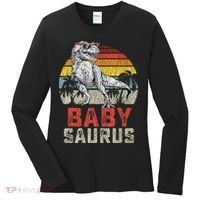 Babysaurus T Rex Dinosaur Baby Saurus Family Matching Women's Long Sleeve Shirt thumb 0