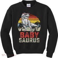 Babysaurus T Rex Dinosaur Baby Saurus Family Matching Kids Sweatshirt thumb 0