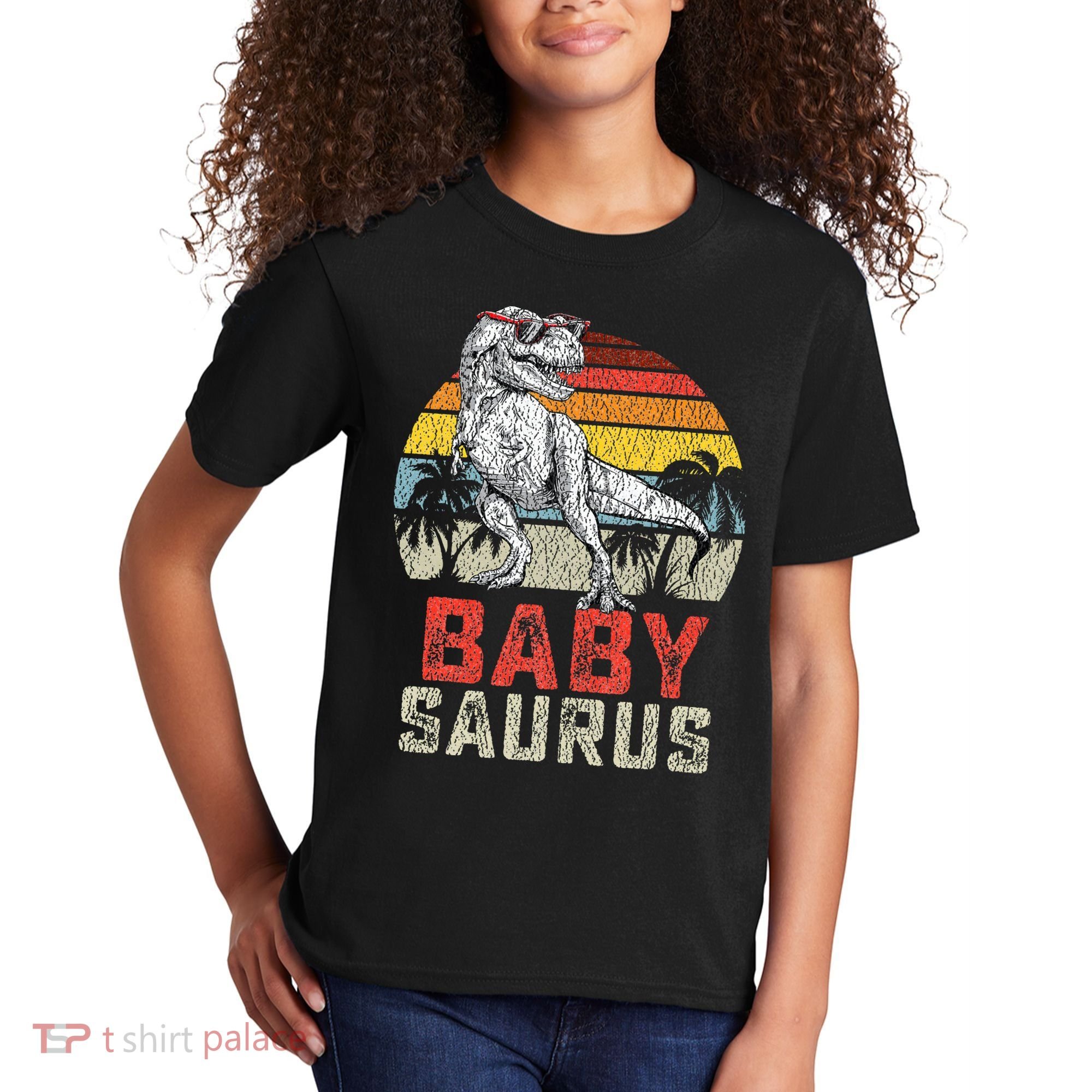 Babysaurus T Rex Dinosaur Baby Saurus Family Matching Kids T-Shirt