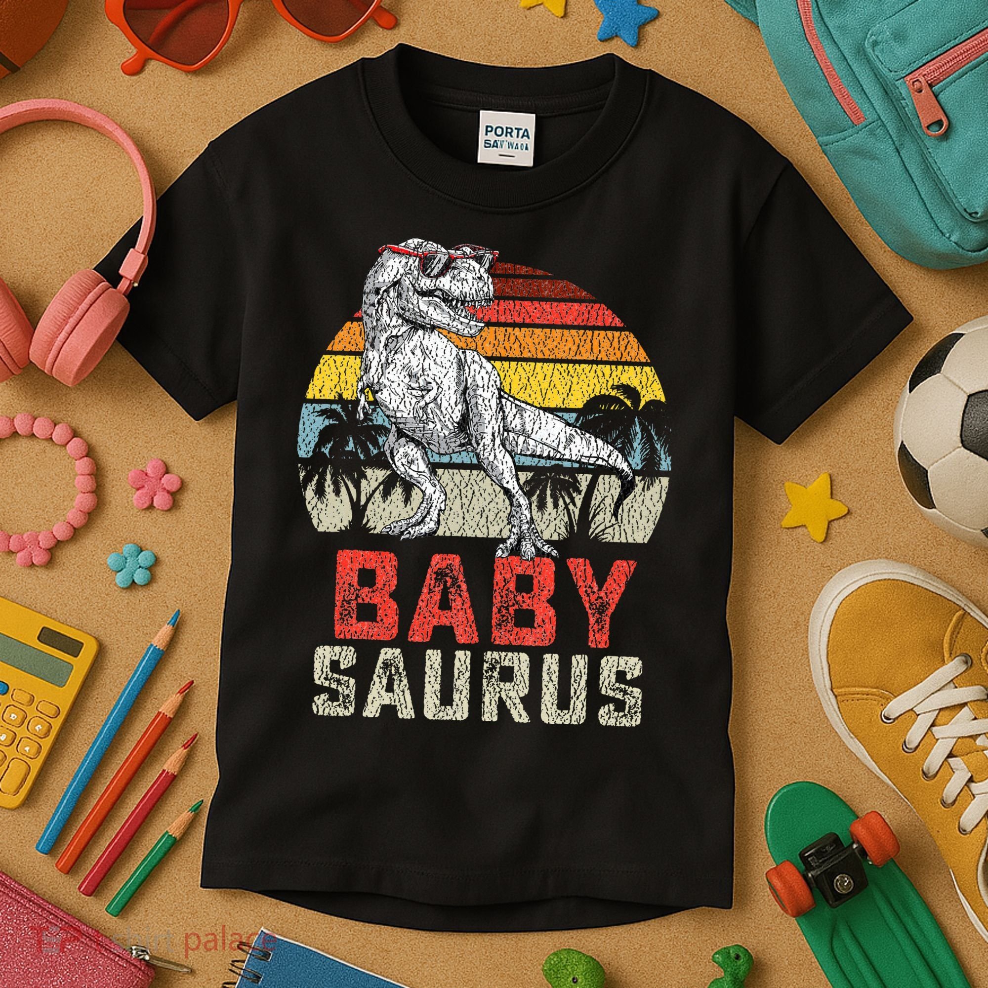 Babysaurus T Rex Dinosaur Baby Saurus Family Matching Kids T-Shirt
