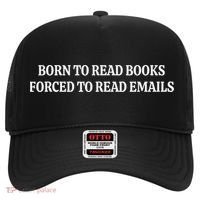 Born To Read Books Forced To Read Emails Hat thumb 0