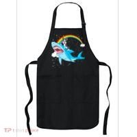 Boston Terrier Riding Shark Apron thumb 0