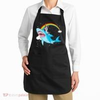 Boston Terrier Riding Shark Apron thumb 2