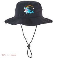 Boston Terrier Riding Shark Bucket Hat thumb 0