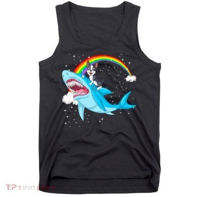Boston Terrier Riding Shark Tank Top