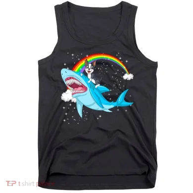 Boston Terrier Riding Shark Tank Top