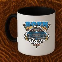 Born To Ride Fast Cars Coffee Mug thumb 2