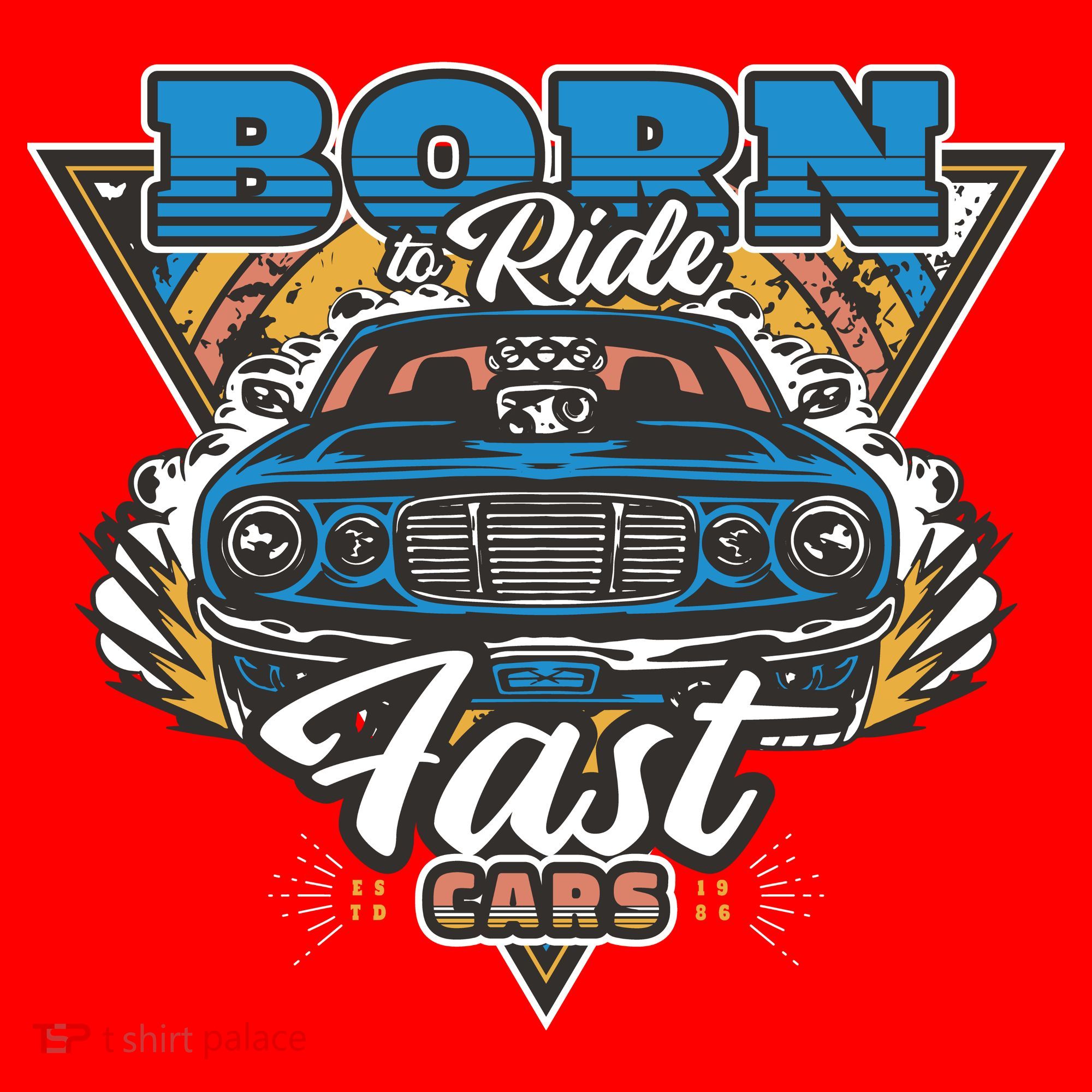 Born To Ride Fast Cars Santa Hat