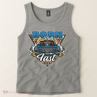 Born To Ride Fast Cars Tank Top thumb 2