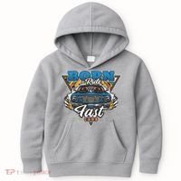 Born To Ride Fast Cars Kids Hoodie thumb 0