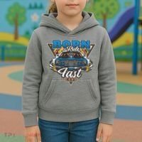 Born To Ride Fast Cars Kids Hoodie thumb 3
