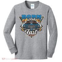 Born To Ride Fast Cars Kids Long Sleeve Shirt thumb 0