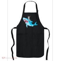 Boston Terrier Riding Shark Apron thumb 0