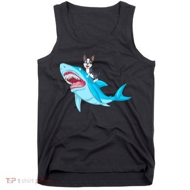 Boston Terrier Riding Shark Tank Top