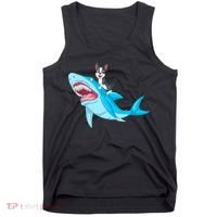 Boston Terrier Riding Shark Tank Top thumb 0