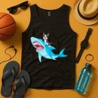 Boston Terrier Riding Shark Tank Top thumb 4
