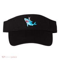 Boston Terrier Riding Shark Visor thumb 0