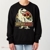 Brothersaurus T Rex Dinosaur Brother Saurus Family Matching Women's Sweatshirt thumb 0