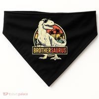 Brothersaurus T Rex Dinosaur Brother Saurus Family Matching USA-Made Doggie Bandana thumb 0