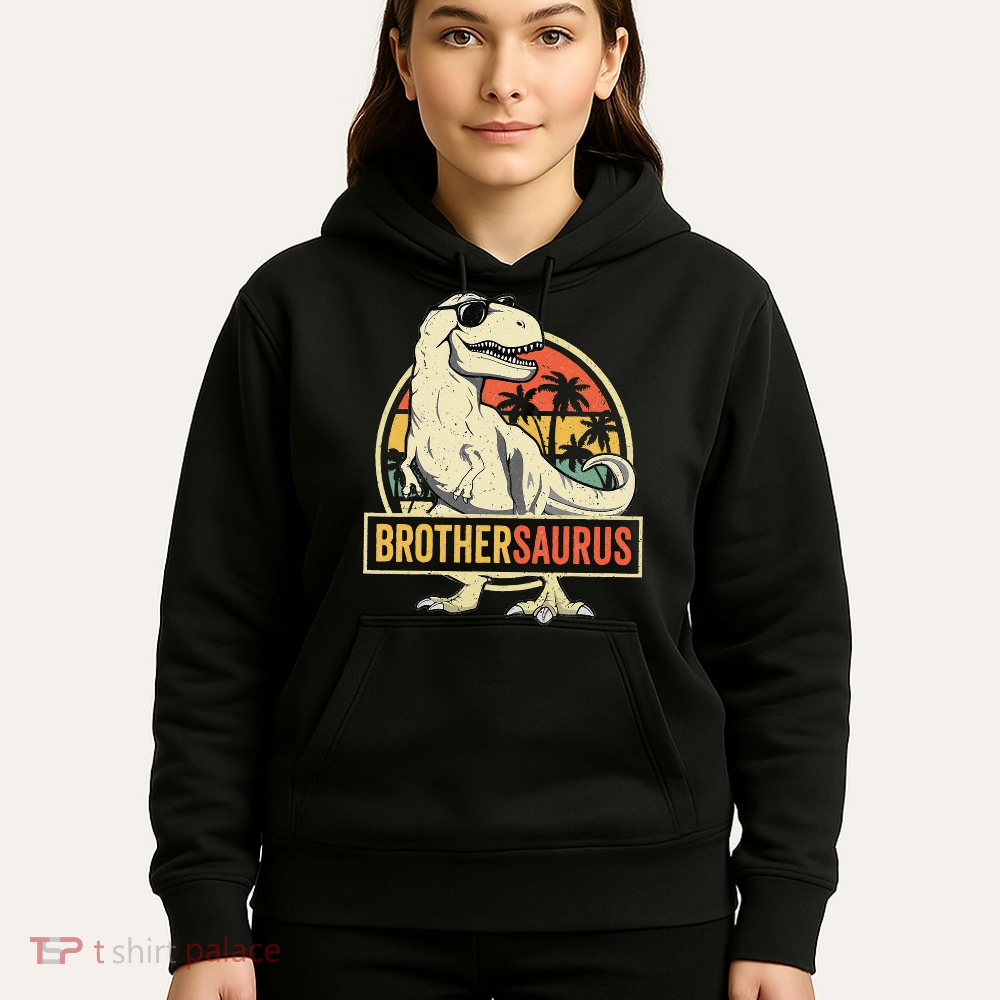 Brothersaurus T Rex Dinosaur Brother Saurus Family Matching Hoodie