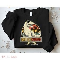 Brothersaurus T Rex Dinosaur Brother Saurus Family Matching Sweatshirt thumb 2