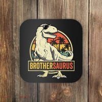 Brothersaurus T Rex Dinosaur Brother Saurus Family Matching Coaster thumb 0