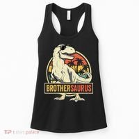 Brothersaurus T Rex Dinosaur Brother Saurus Family Matching Women's Tank Top thumb 0