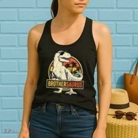 Brothersaurus T Rex Dinosaur Brother Saurus Family Matching Women's Tank Top thumb 2