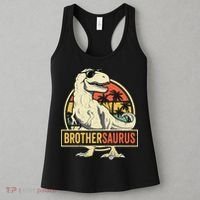 Brothersaurus T Rex Dinosaur Brother Saurus Family Matching Women's Tank Top thumb 3