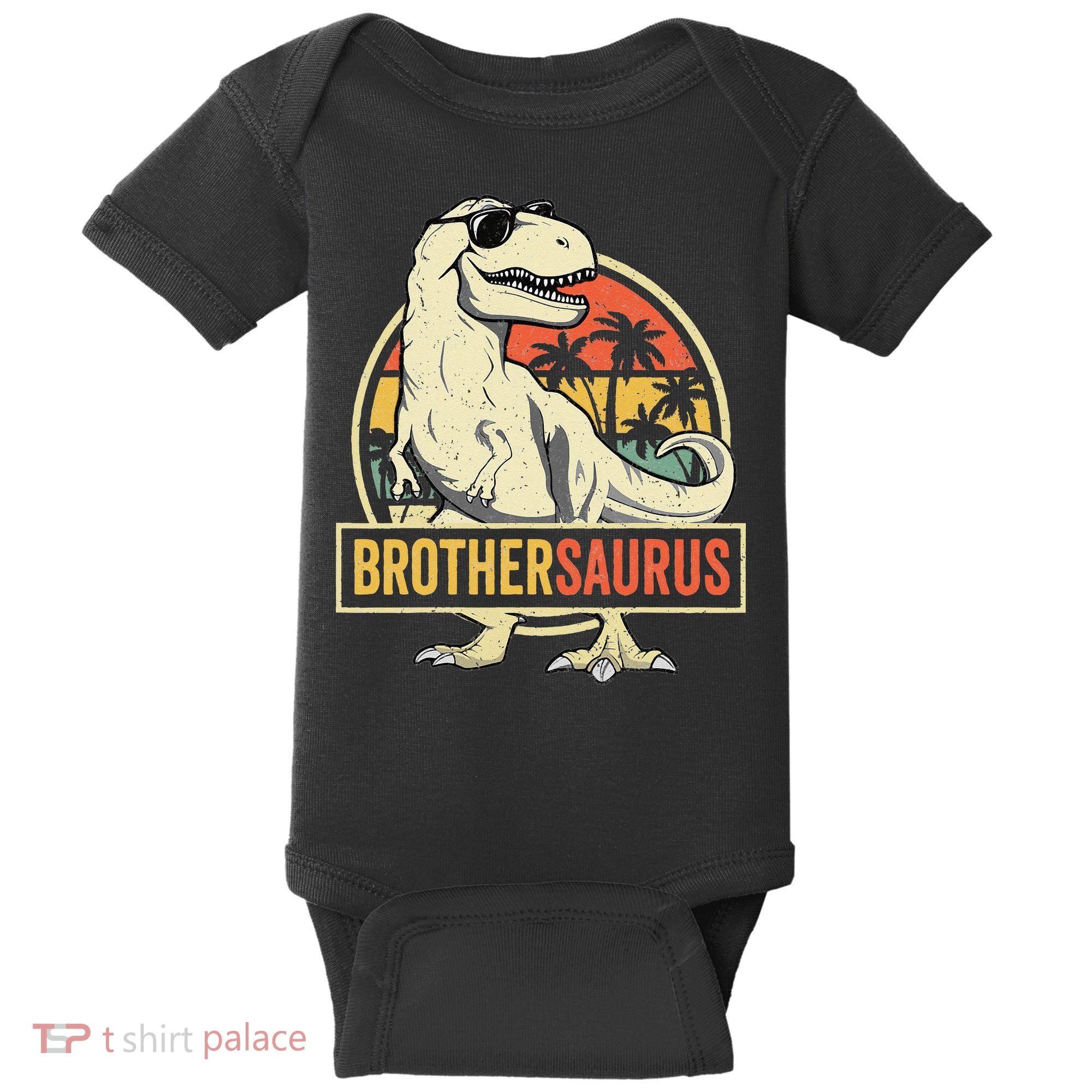 Brothersaurus T Rex Dinosaur Brother Saurus Family Matching Baby Bodysuit