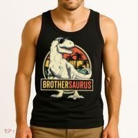 Brothersaurus T Rex Dinosaur Brother Saurus Family Matching Tank Top thumb 3