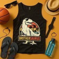 Brothersaurus T Rex Dinosaur Brother Saurus Family Matching Tank Top thumb 4