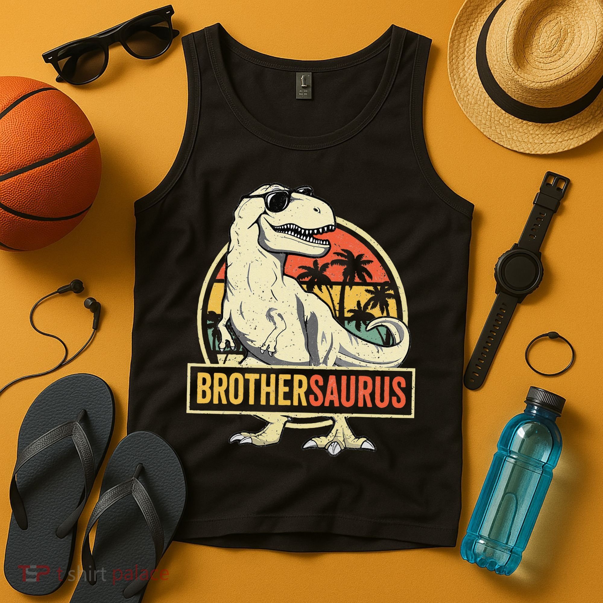 Brothersaurus T Rex Dinosaur Brother Saurus Family Matching Tank Top