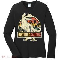 Brothersaurus T Rex Dinosaur Brother Saurus Family Matching Women's Long Sleeve Shirt thumb 0