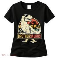 Brothersaurus T Rex Dinosaur Brother Saurus Family Matching Women's T-Shirt thumb 0