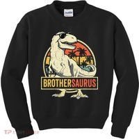 Brothersaurus T Rex Dinosaur Brother Saurus Family Matching Kids Sweatshirt thumb 0