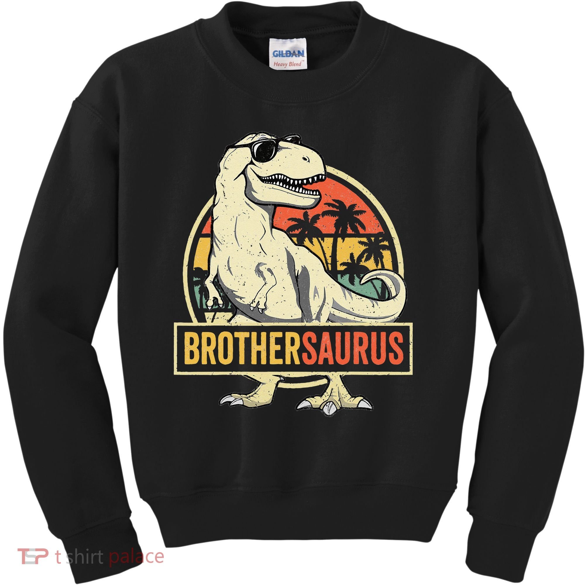 Brothersaurus T Rex Dinosaur Brother Saurus Family Matching Kids Sweatshirt