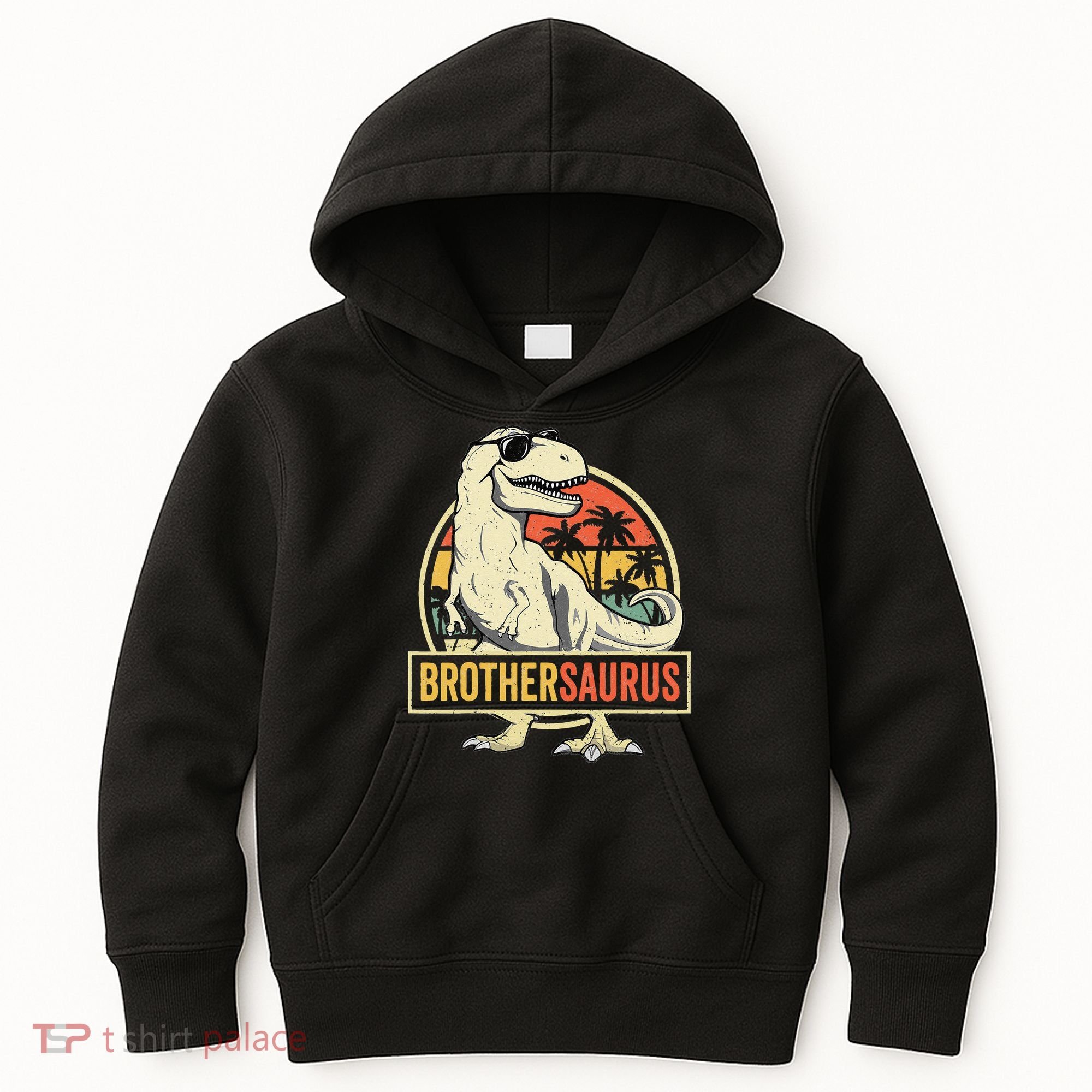 Brothersaurus T Rex Dinosaur Brother Saurus Family Matching Kids Hoodie