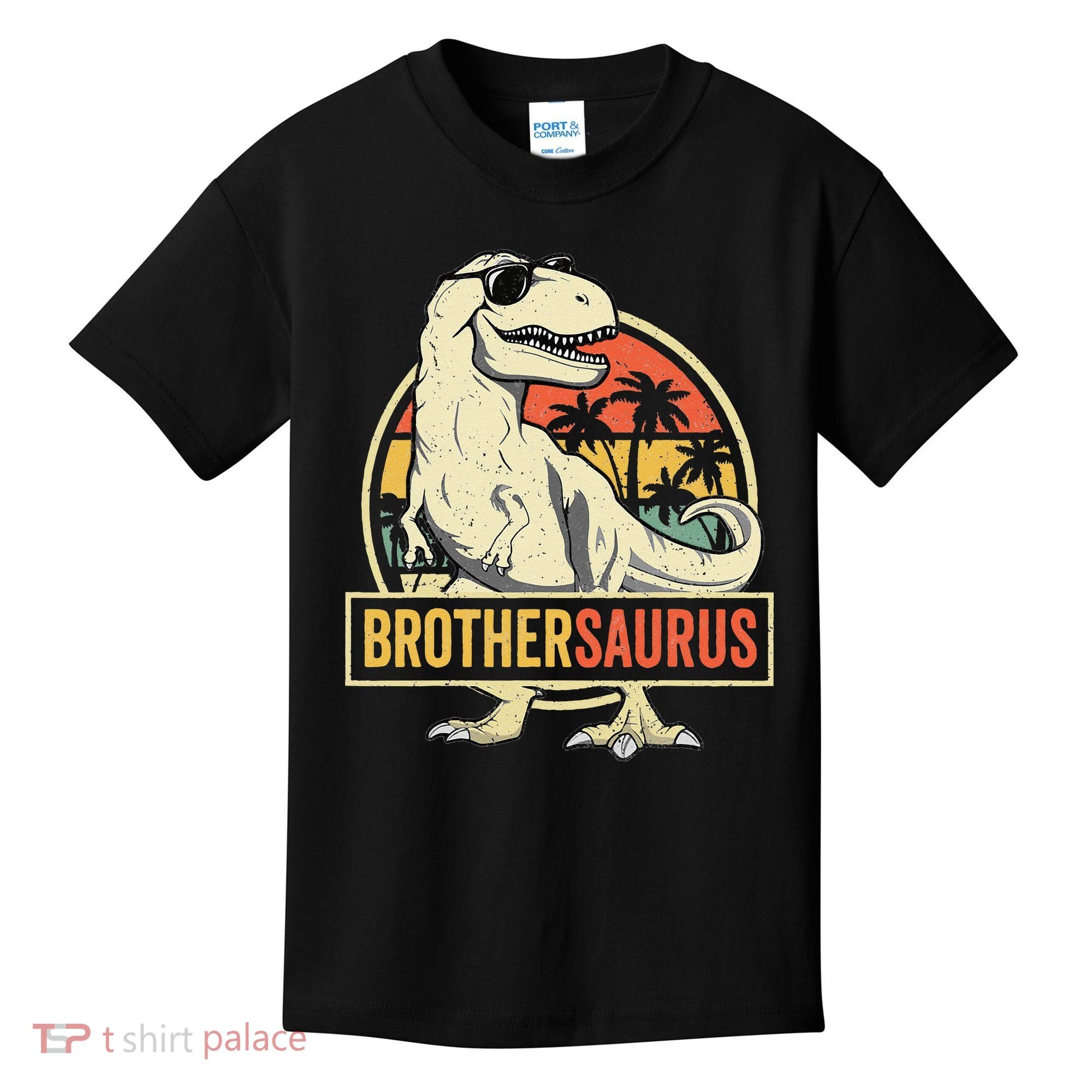 Brothersaurus T Rex Dinosaur Brother Saurus Family Matching Kids T-Shirt