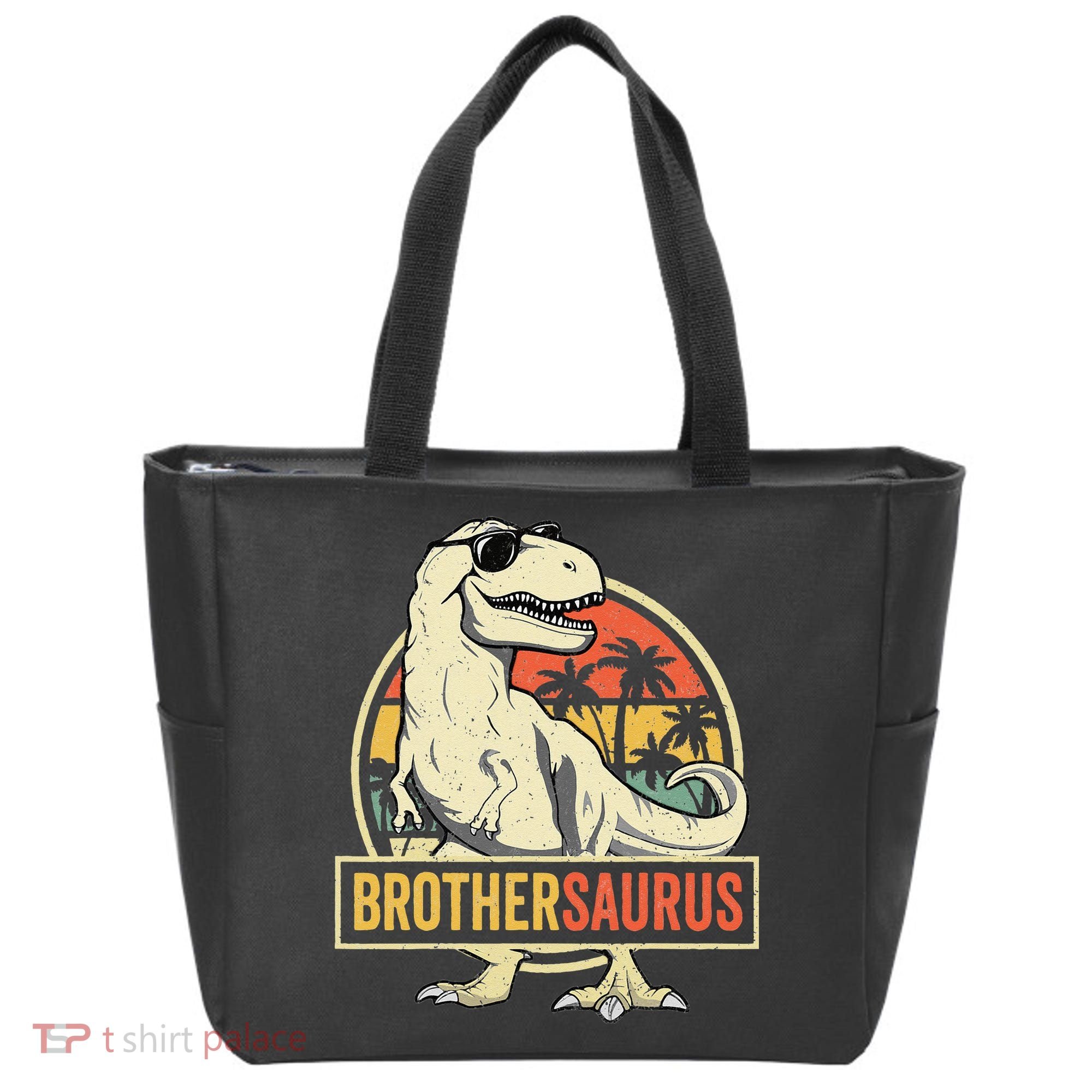 Brothersaurus T Rex Dinosaur Brother Saurus Family Matching Tote Bag