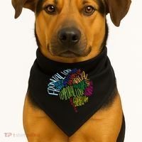 Brain Typography Rn Nurse Neurologist Doctor Word Bubble USA-Made Doggie Bandana thumb 1