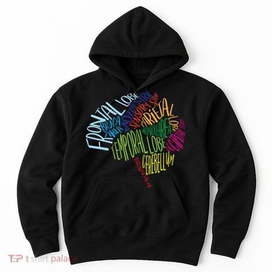 Brain Typography Rn Nurse Neurologist Doctor Word Bubble Hoodie