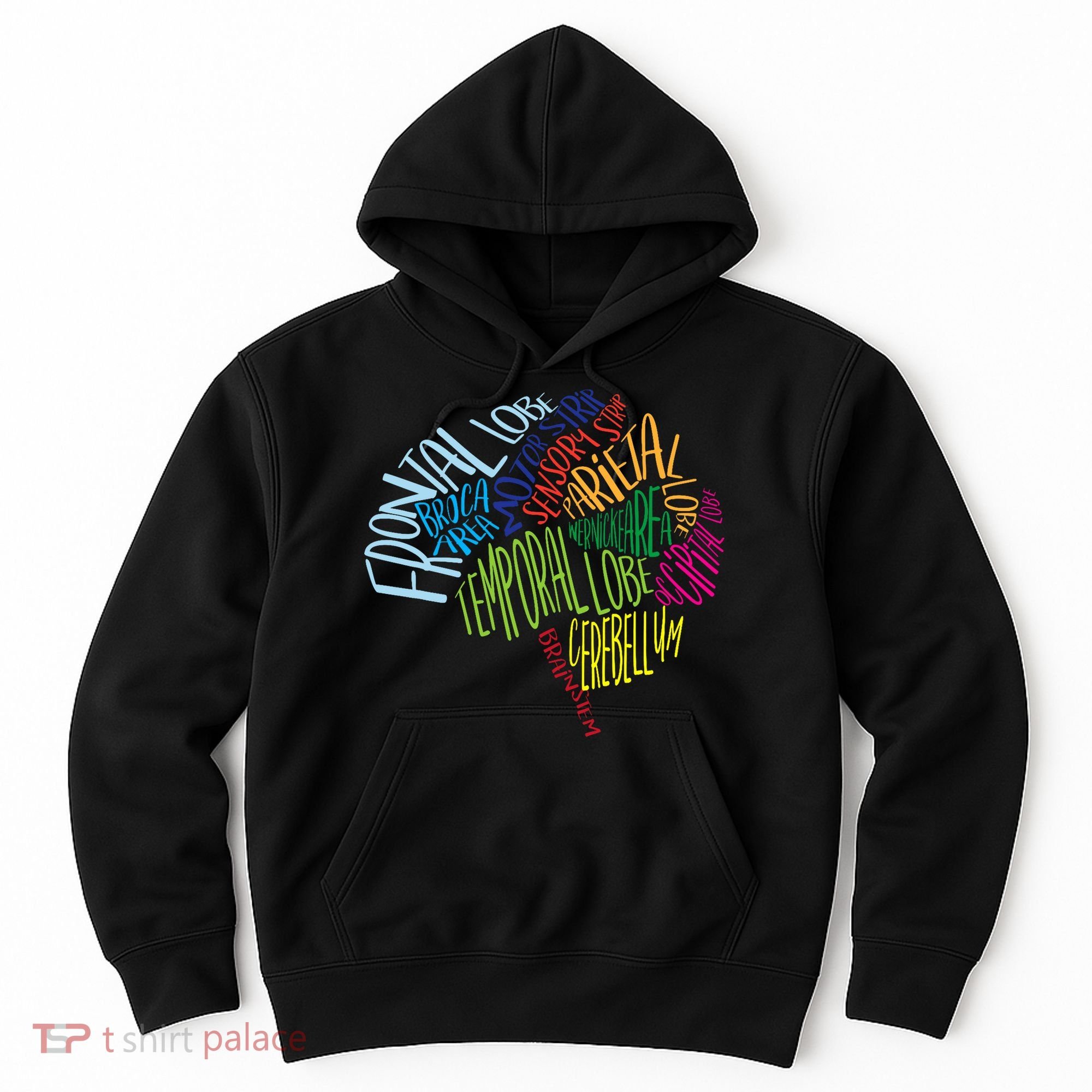Brain Typography Rn Nurse Neurologist Doctor Word Bubble Hoodie
