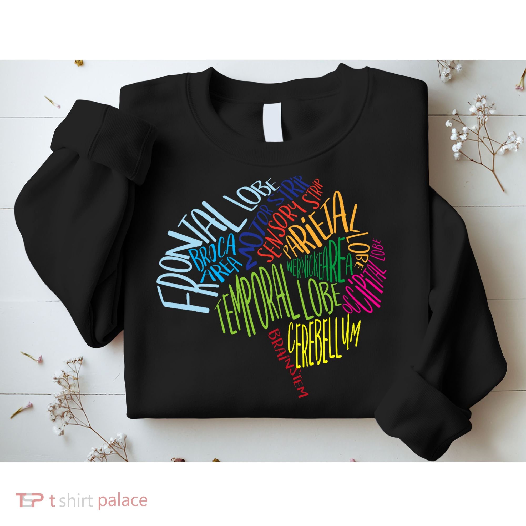 Brain Typography Rn Nurse Neurologist Doctor Word Bubble Sweatshirt