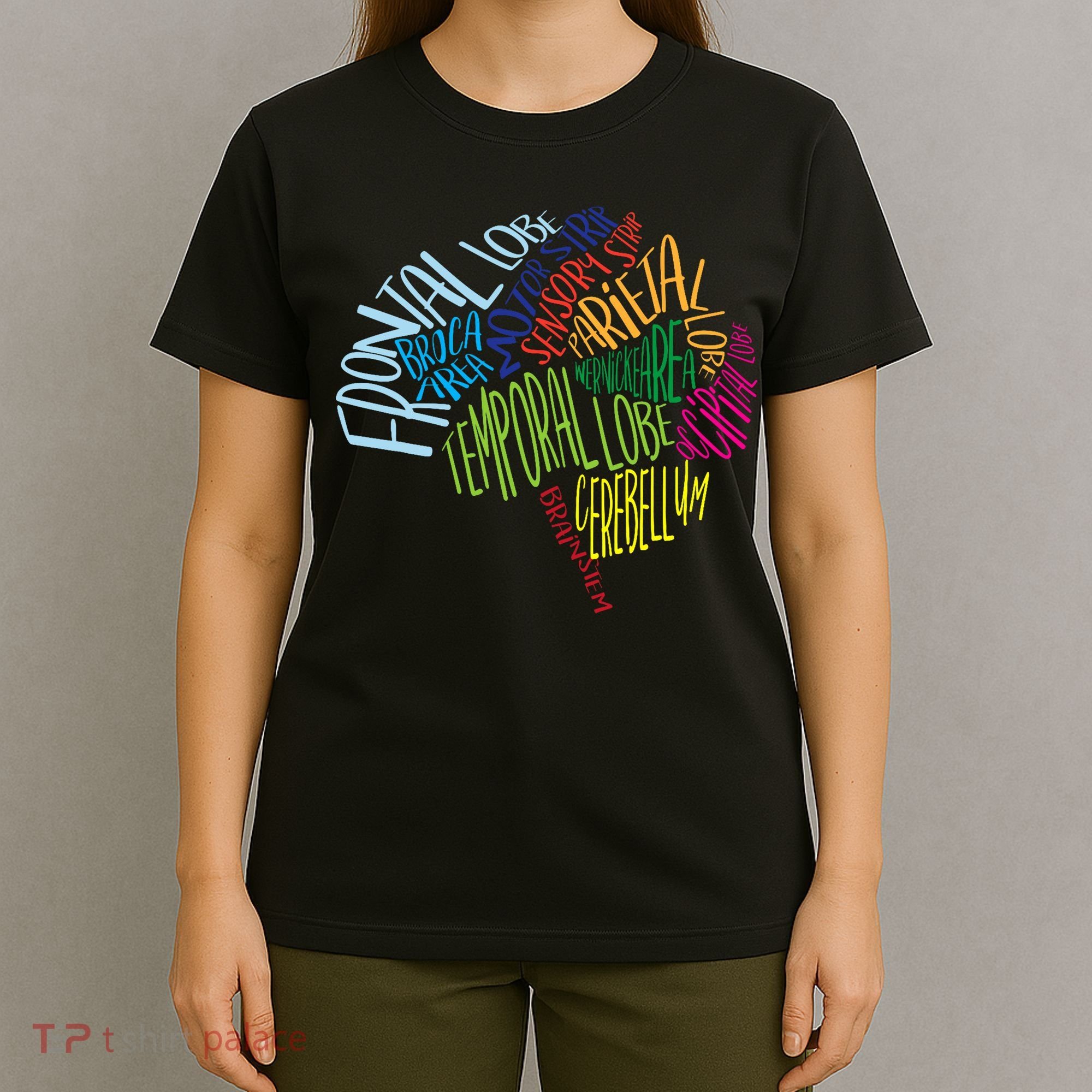 Brain Typography Rn Nurse Neurologist Doctor Word Bubble T-Shirt